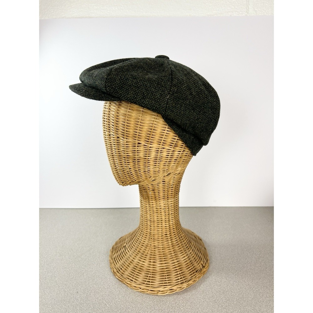 BOTVELA Newsboy Flat Cap Wool Blend Tweed Gatsby Hat Green Irish Mens Small‎